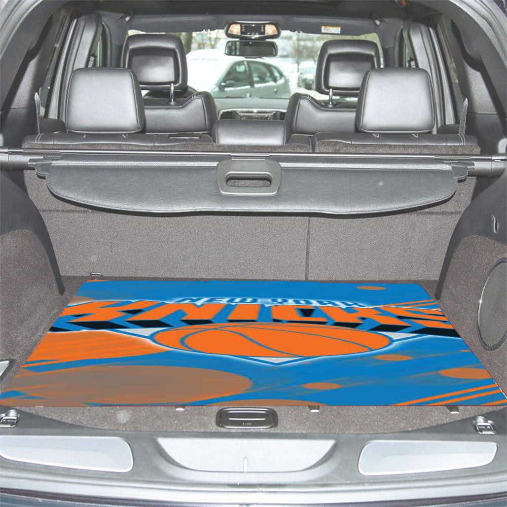 Ny Knicks Circles Stripes Car Trunk Mat Non Slip