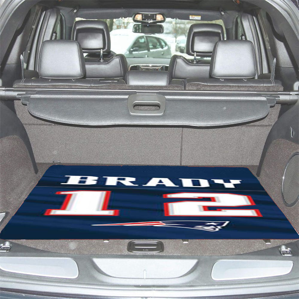 Ny Patriots Tom Brady Jersey Car Trunk Mat Non Slip