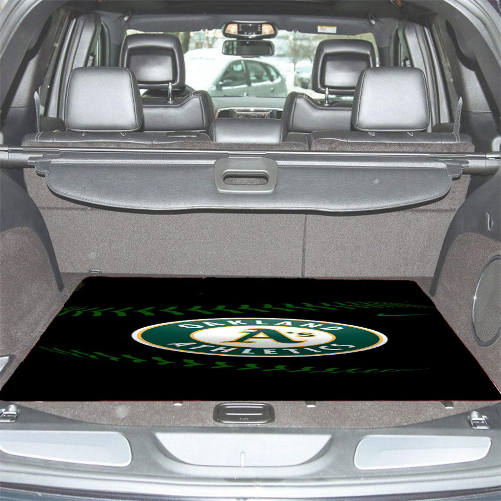 Oakland Athletics Mlb Black Car Trunk Mat Non Slip