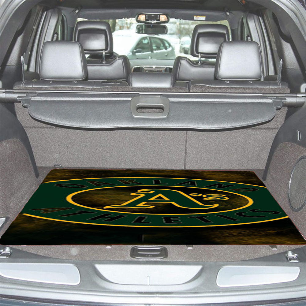 Oakland Athletics Texture Car Trunk Mat Non Slip