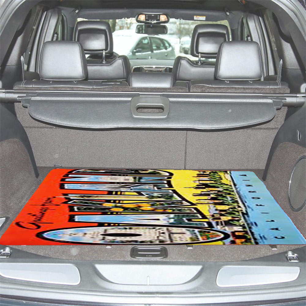 Oakland Postcard Car Trunk Mat Non Slip