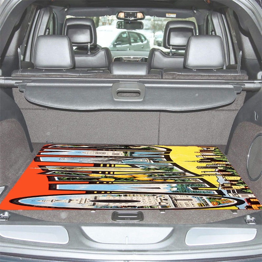 Oakland Postcard 2 Car Trunk Mat Non Slip