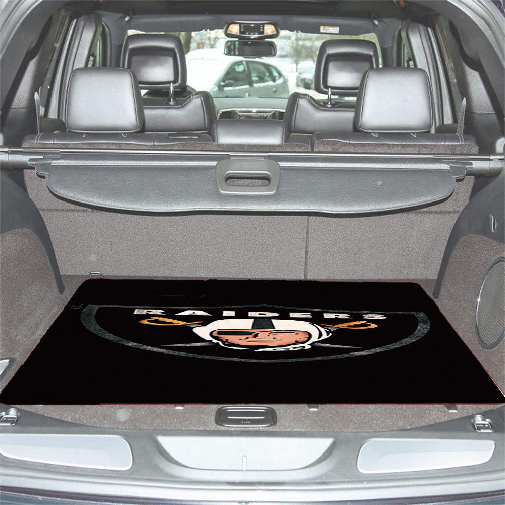 Oakland Raiders 2 Car Trunk Mat Non Slip