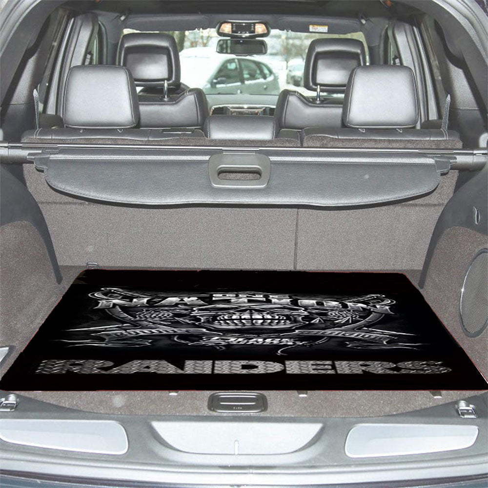 Oakland Raiders Black One Nation Car Trunk Mat Non Slip