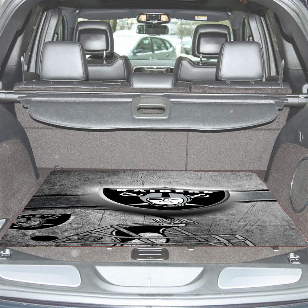 Oakland Raiders Logo 2 Car Trunk Mat Non Slip