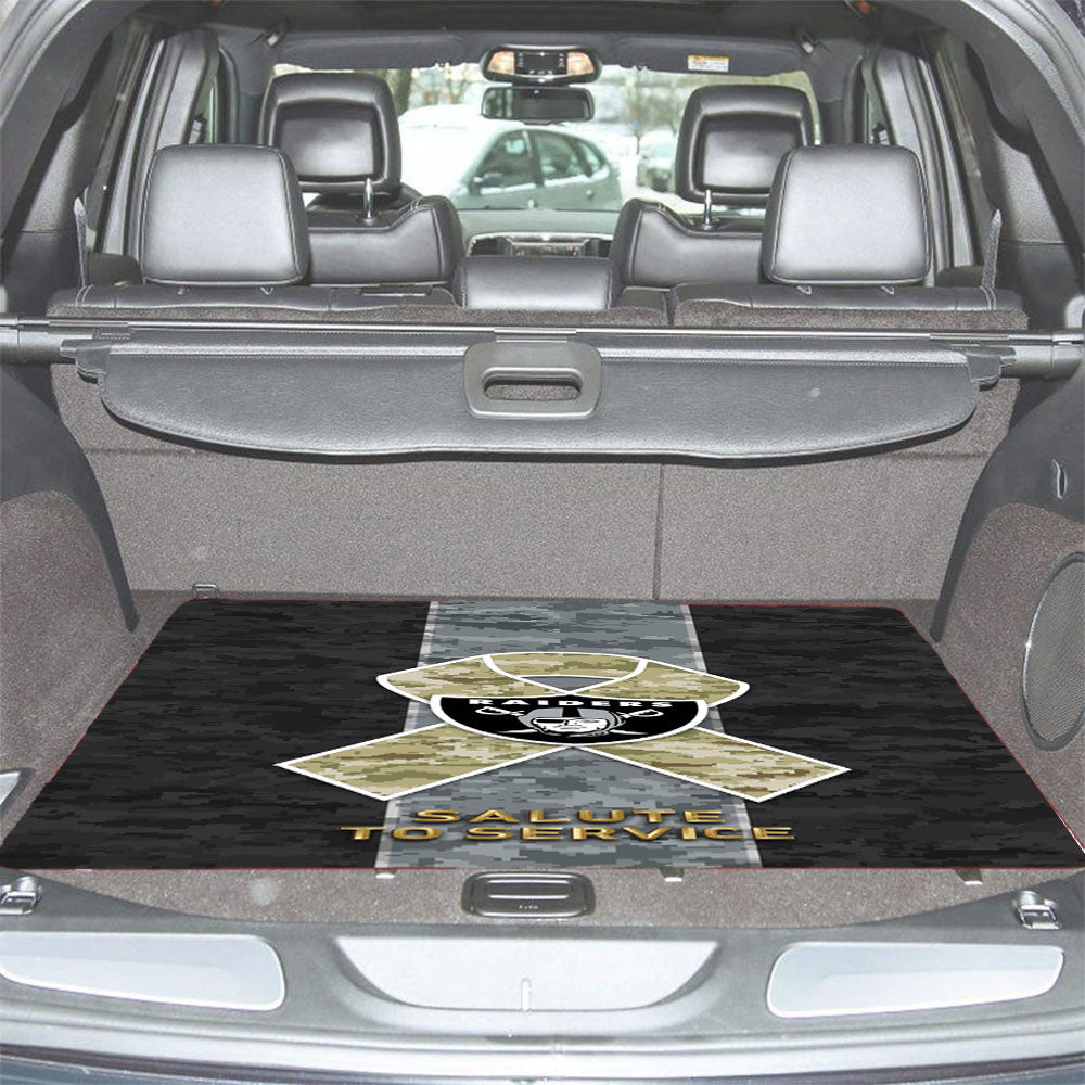Oakland Raiders Salute To Service Car Trunk Mat Non Slip