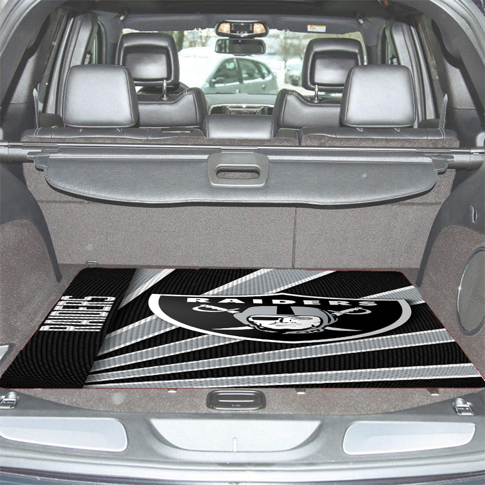 Oakland Raiders Stripe Wallpaper Car Trunk Mat Non Slip