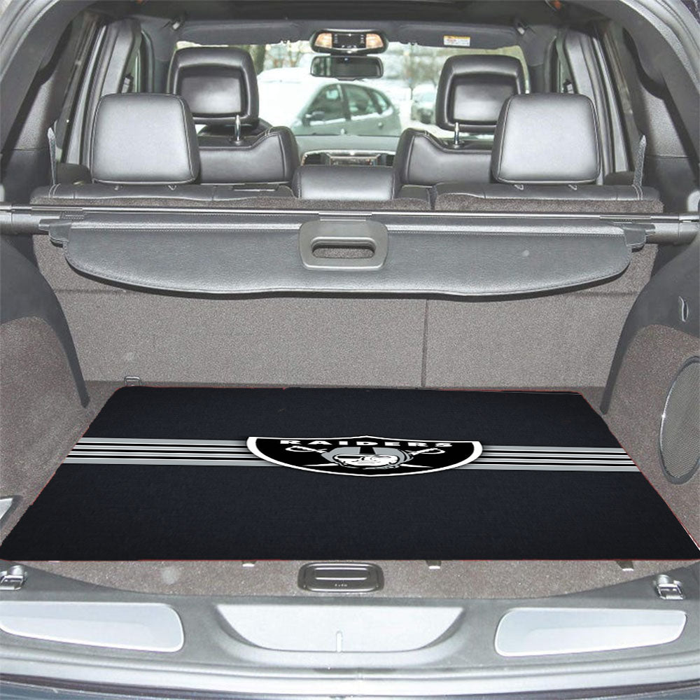Oakland Raiders Vintage Stripe Car Trunk Mat Non Slip