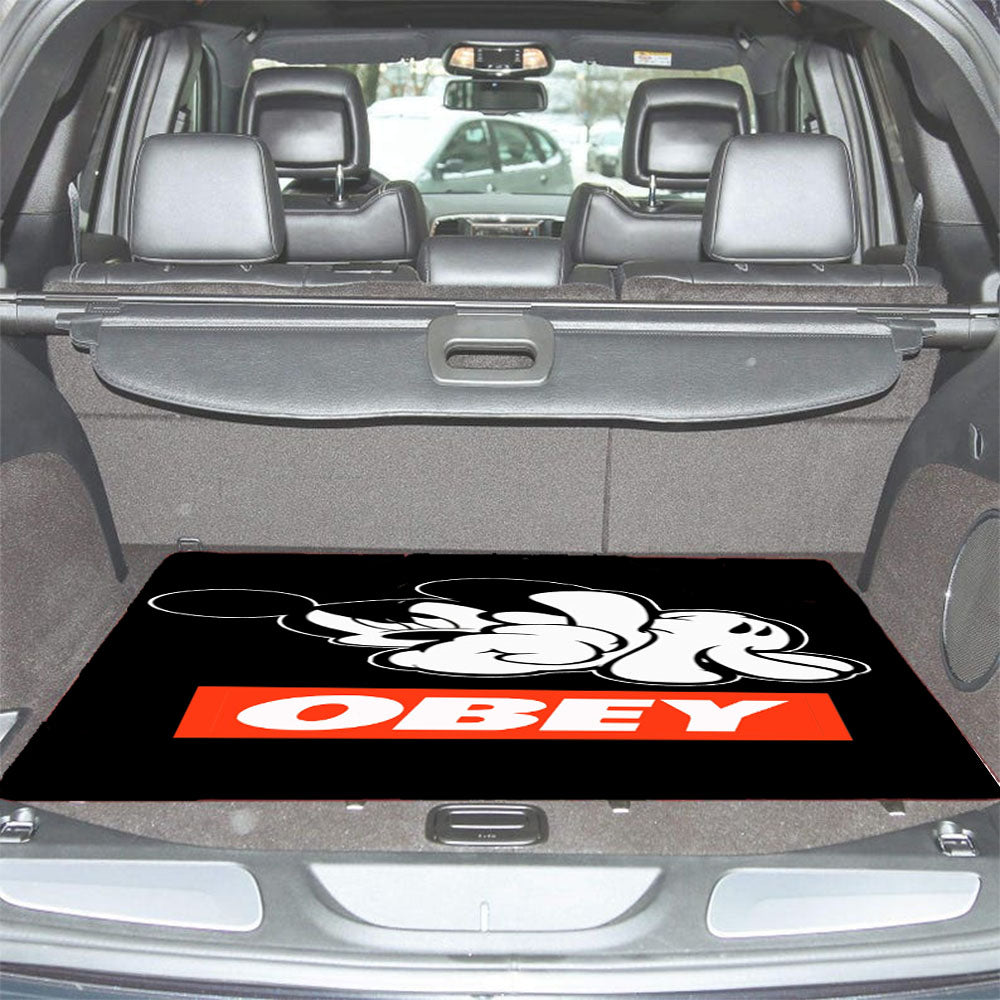Obey Mickey Mouse Car Trunk Mat Non Slip