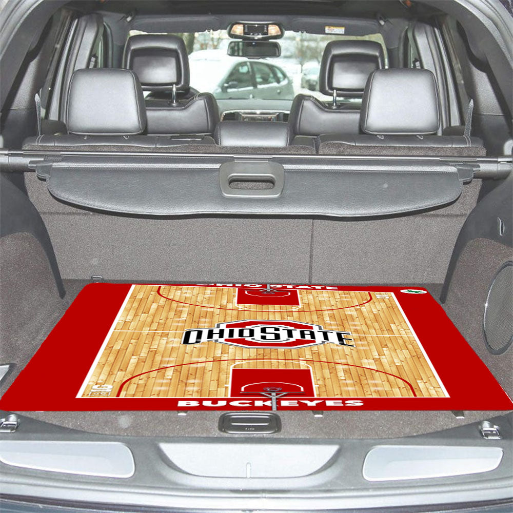 Ohio State Buckeyes Basketball Court Car Trunk Mat Non Slip