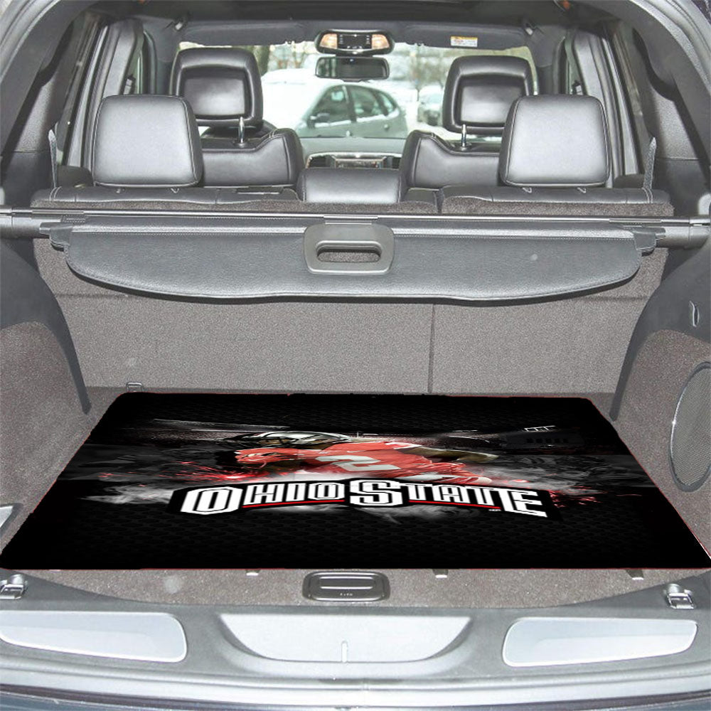 Ohio State Buckeyes Wallpaper Car Trunk Mat Non Slip