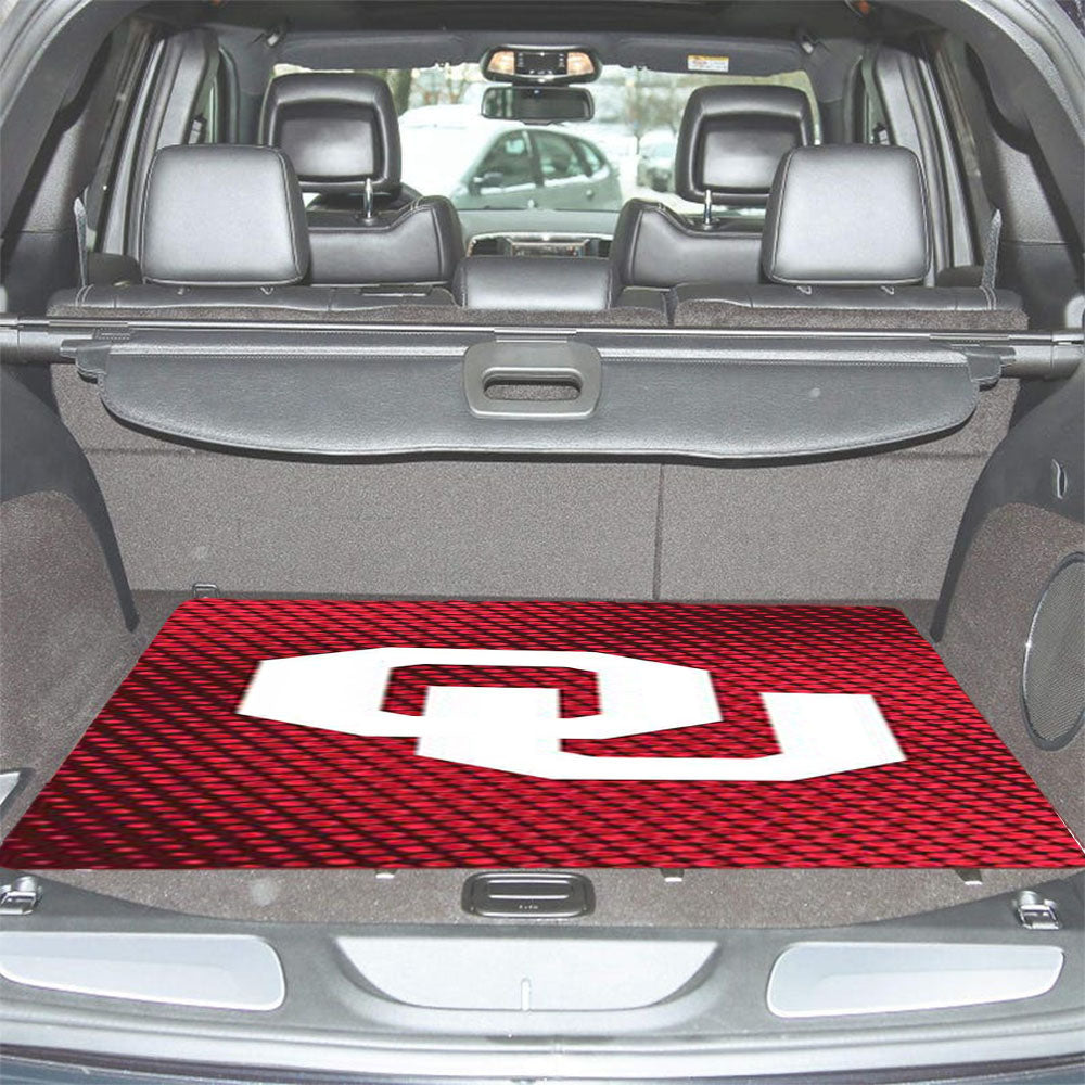 Ok Sooners Halftone Red Car Trunk Mat Non Slip