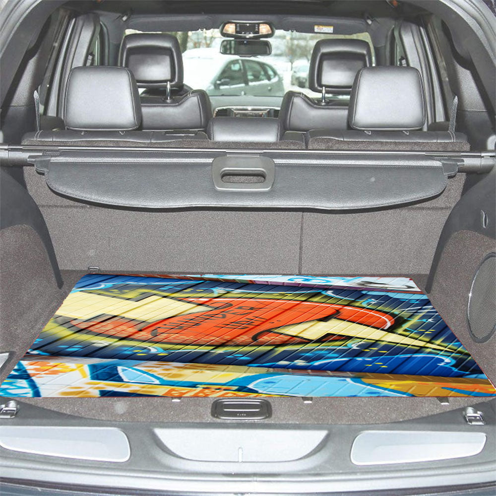 Okc Thunder Graffiti Car Trunk Mat Non Slip
