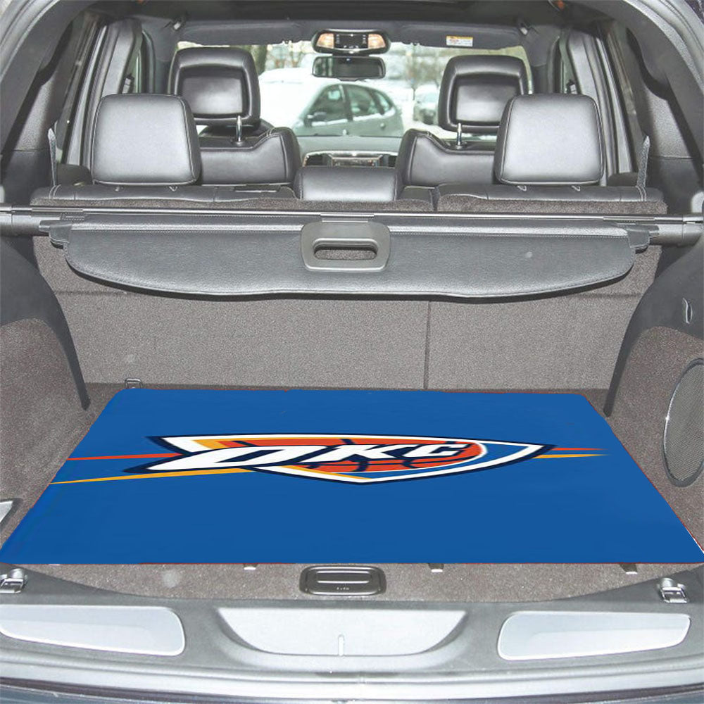 Oklahoma City Thunder Logo Nba Car Trunk Mat Non Slip