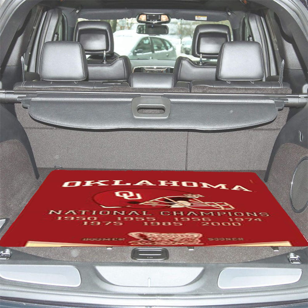 Oklahoma Sooners Championship Banner Car Trunk Mat Non Slip