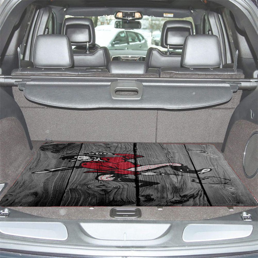 Old San Francisco 49Ers Nfl Logo Dark Wood Wallpaper Car Trunk Mat Non Slip