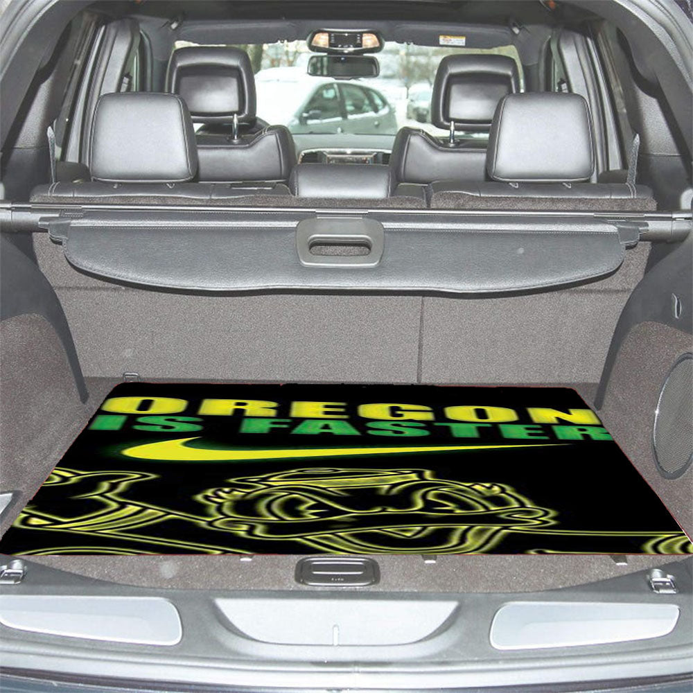 Oregon Ducks Faster Neon Car Trunk Mat Non Slip