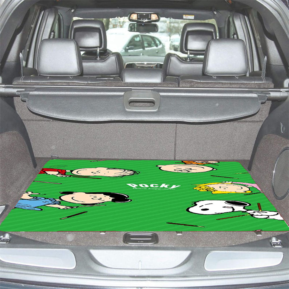 Peanuts Movie Pocky Car Trunk Mat Non Slip