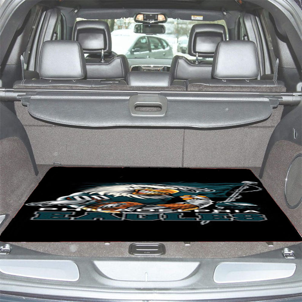 Philadelphia Eagles Logo Black Car Trunk Mat Non Slip