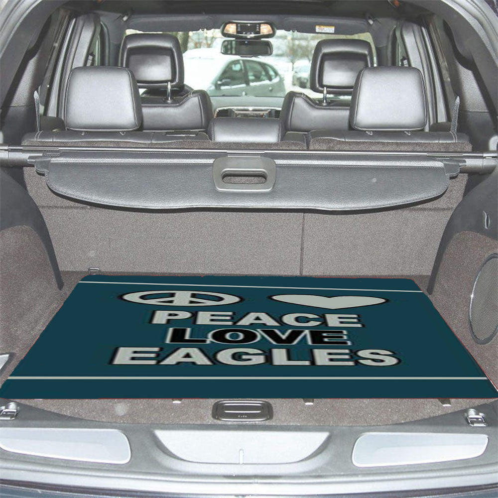 Philly Eagles Peace Love Car Trunk Mat Non Slip