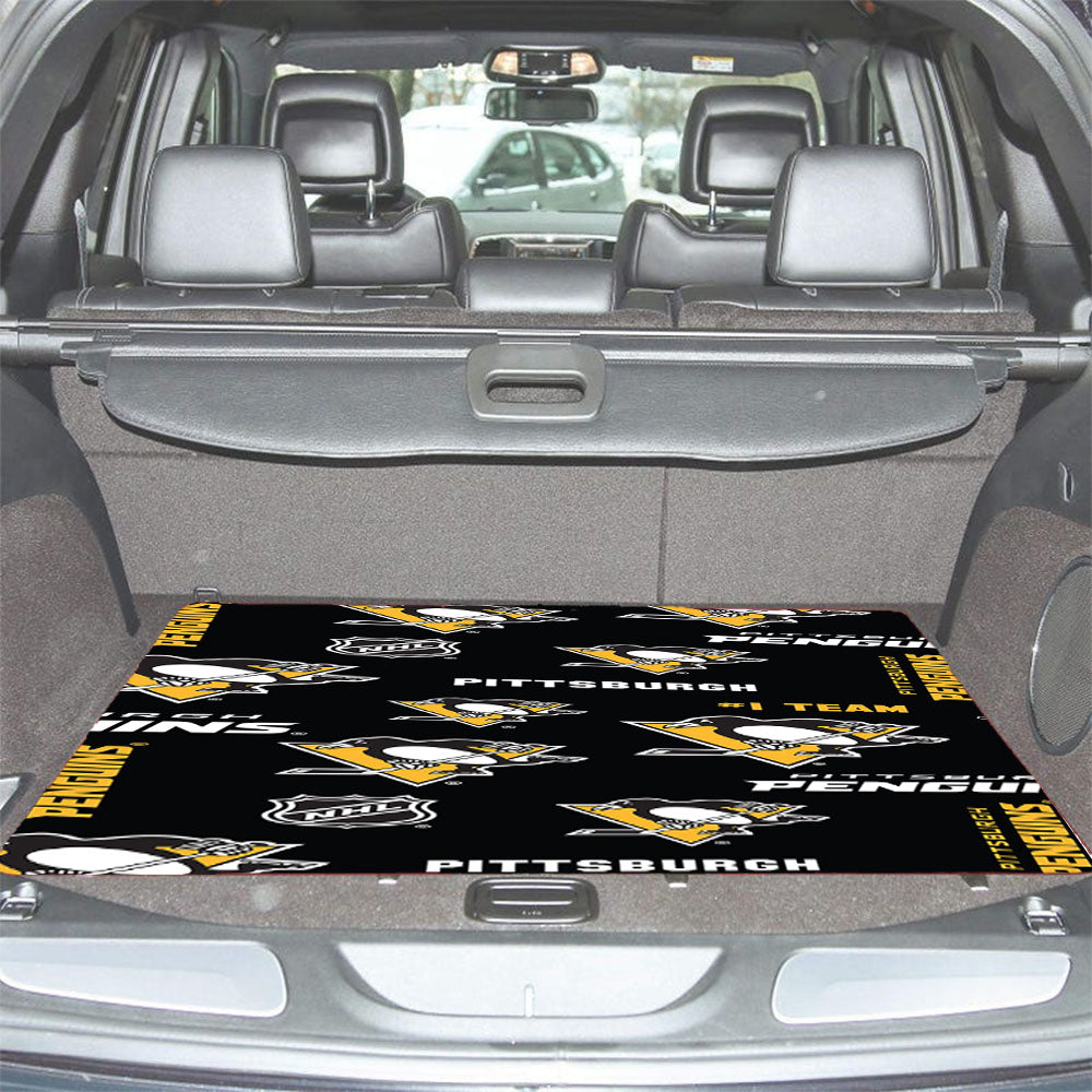 Pittsburgh Penguin Pattern Car Trunk Mat Non Slip
