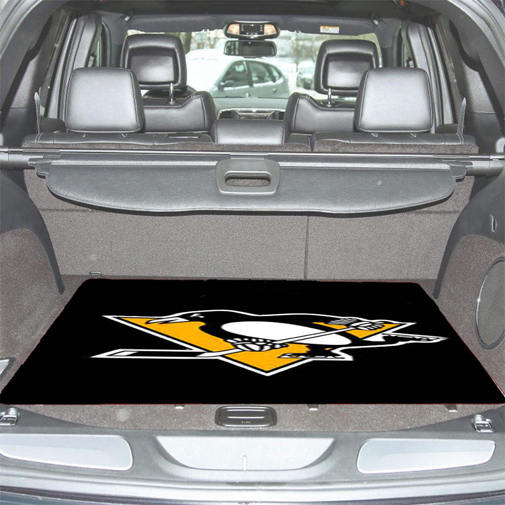 Pittsburgh Penguins Black Logo Car Trunk Mat Non Slip