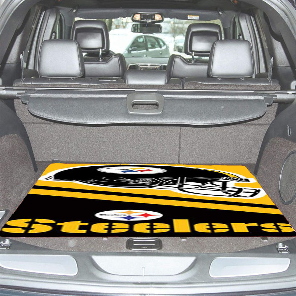 Pittsburgh Steelers Helmet Stripes Car Trunk Mat Non Slip
