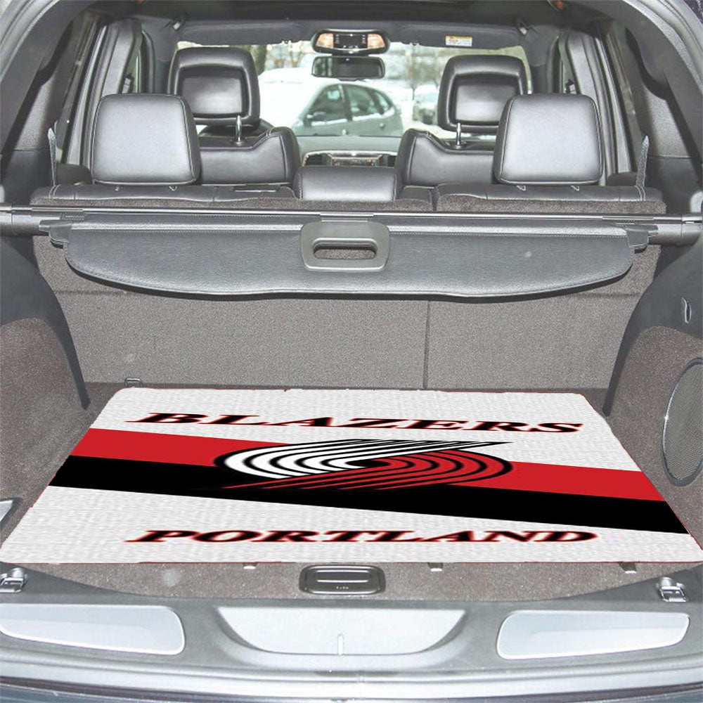 Portland Blazers Logo Stripe Car Trunk Mat Non Slip