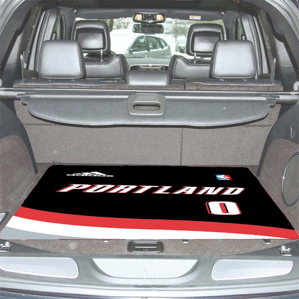 Portland Nba Number Zero Jersey Wallpaper Car Trunk Mat Non Slip