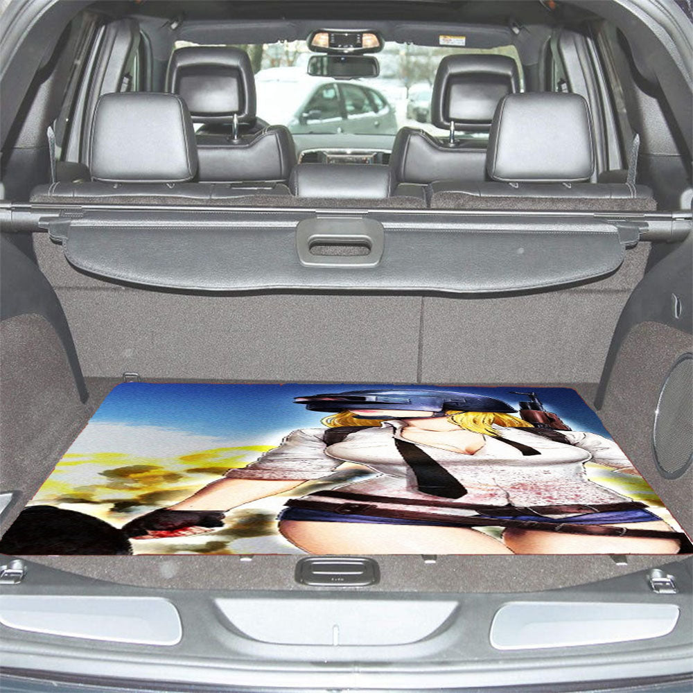 Pubg Helmet Girl Car Trunk Mat Non Slip