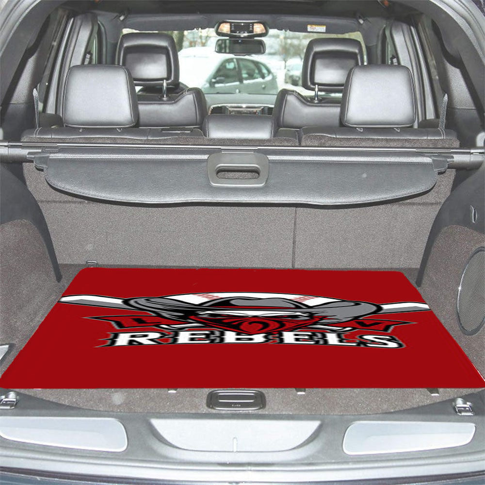 Rebels Baseball Logo Red Car Trunk Mat Non Slip