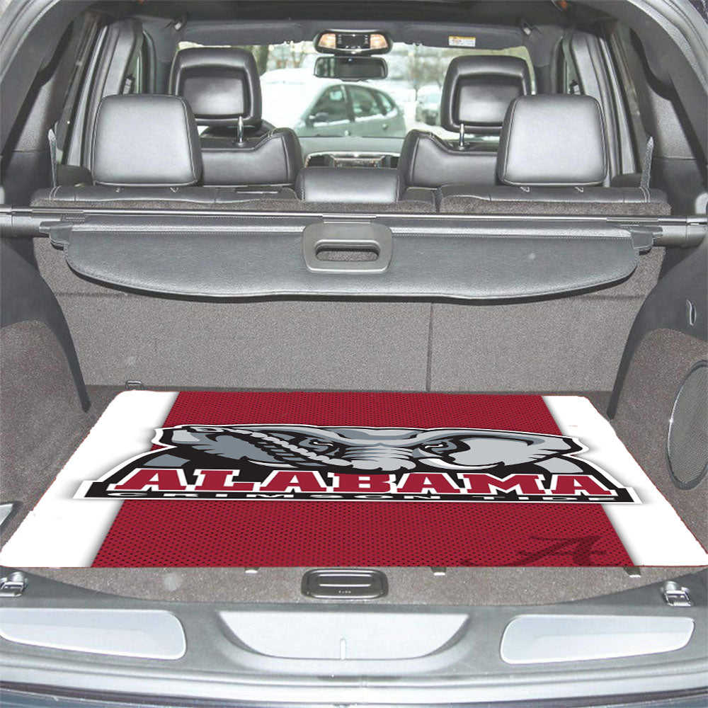 Red White Alabama Crimson Tide Wallpaper Car Trunk Mat Non Slip