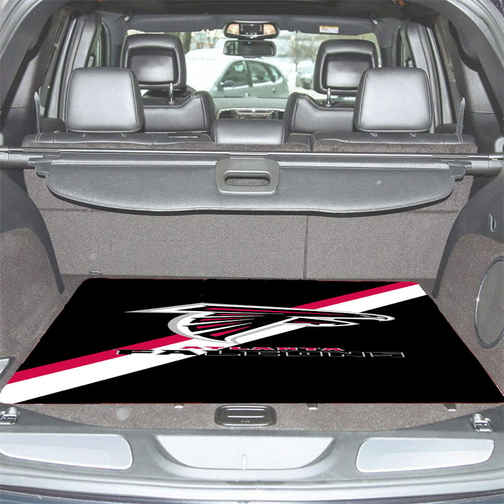 Red White Line Atlanta Falcons Car Trunk Mat Non Slip