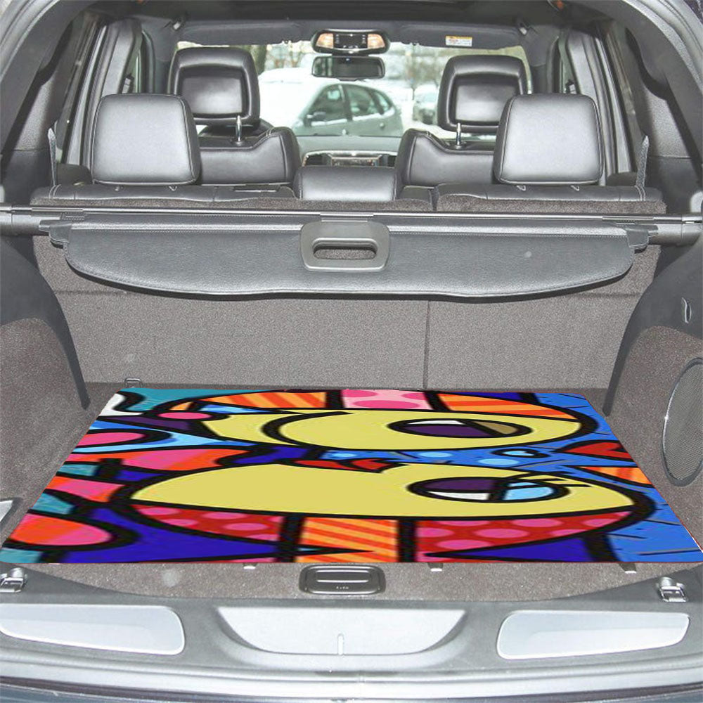 Romero Britto Fish Car Trunk Mat Non Slip