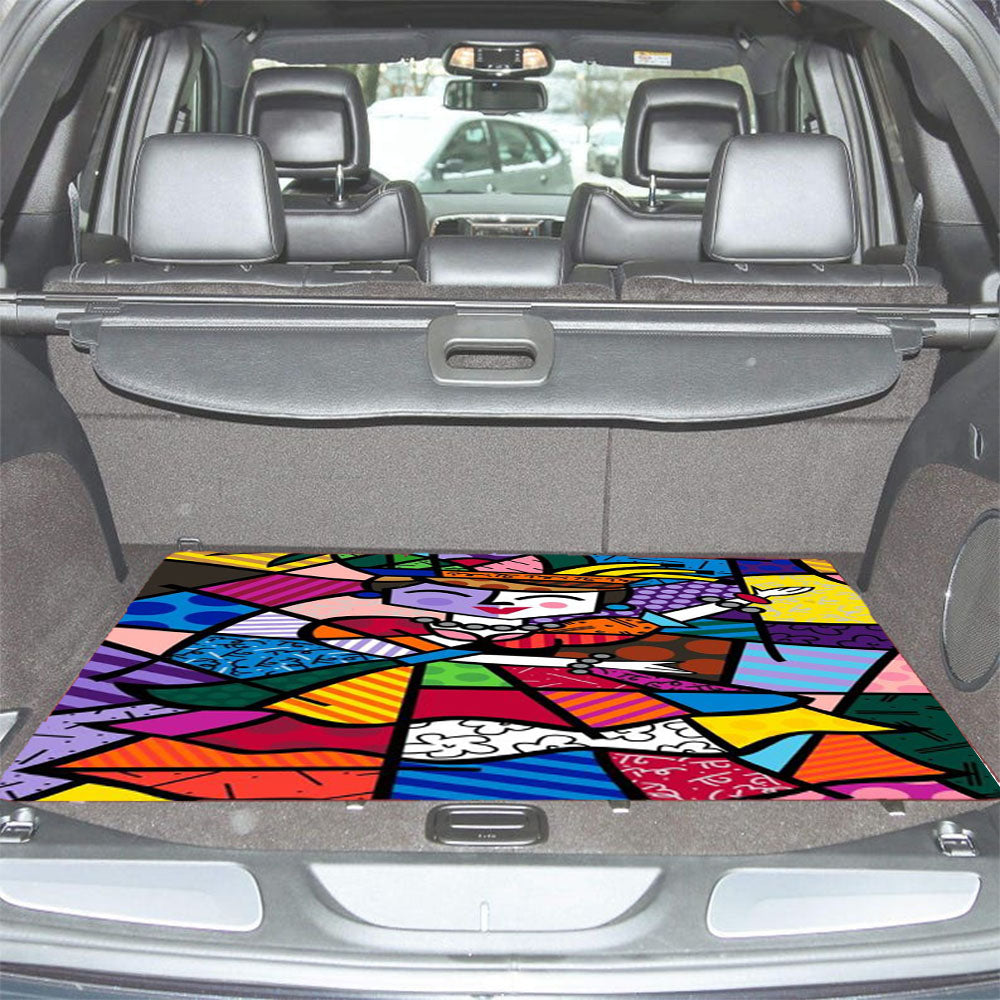 Romero Britto Love Car Trunk Mat Non Slip