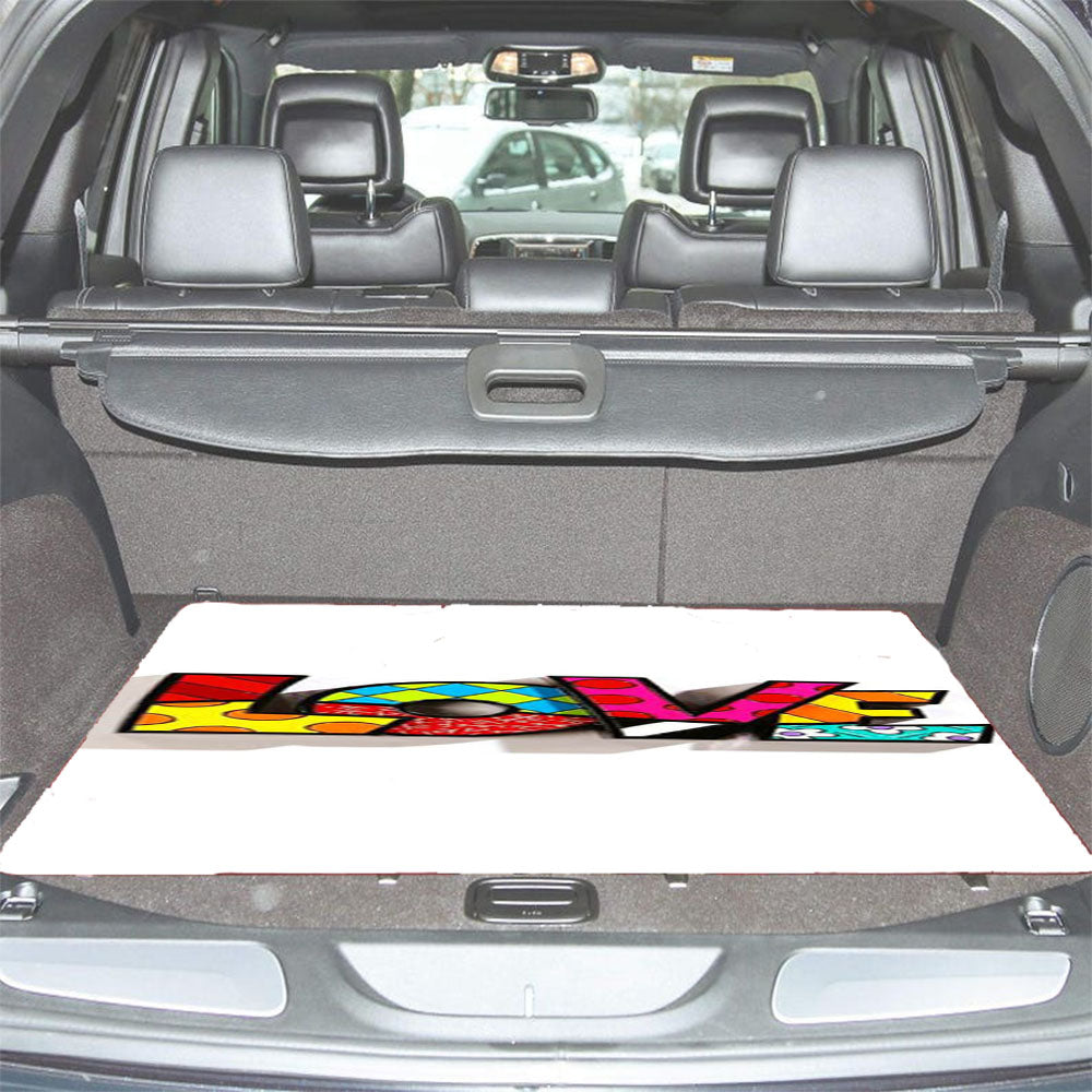 Romero Britto Pop Love Car Trunk Mat Non Slip
