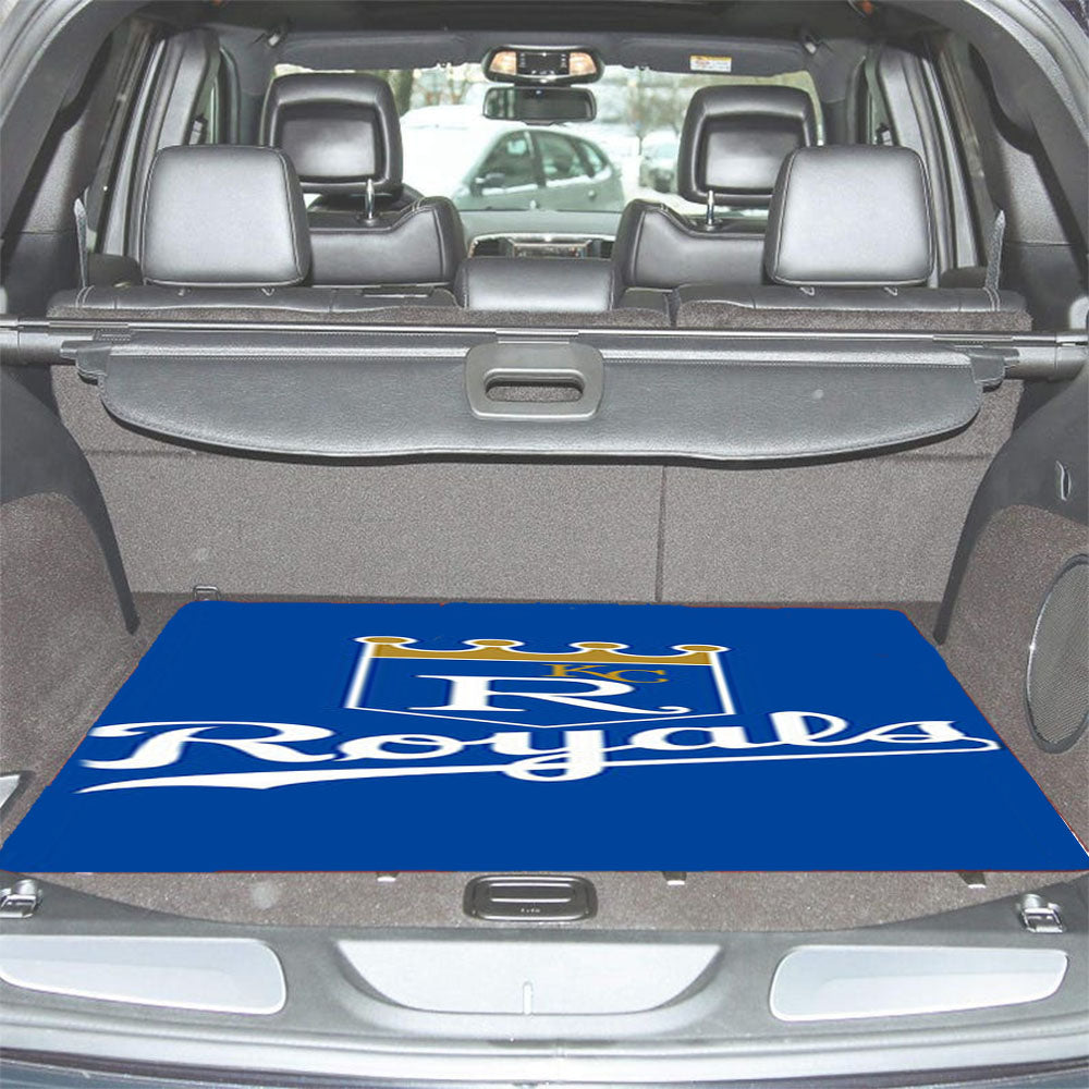 Royal Baseball Logo Blue Car Trunk Mat Non Slip