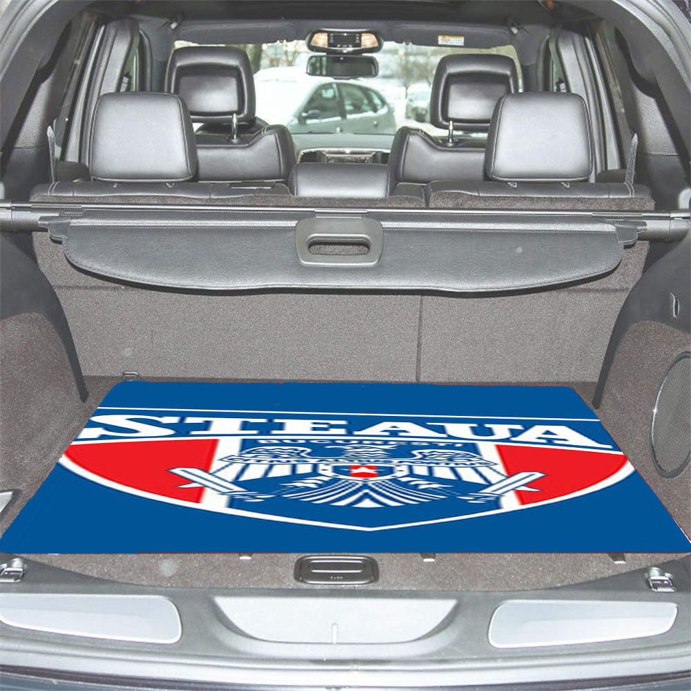 Rugby Steaua Logo Blue Car Trunk Mat Non Slip