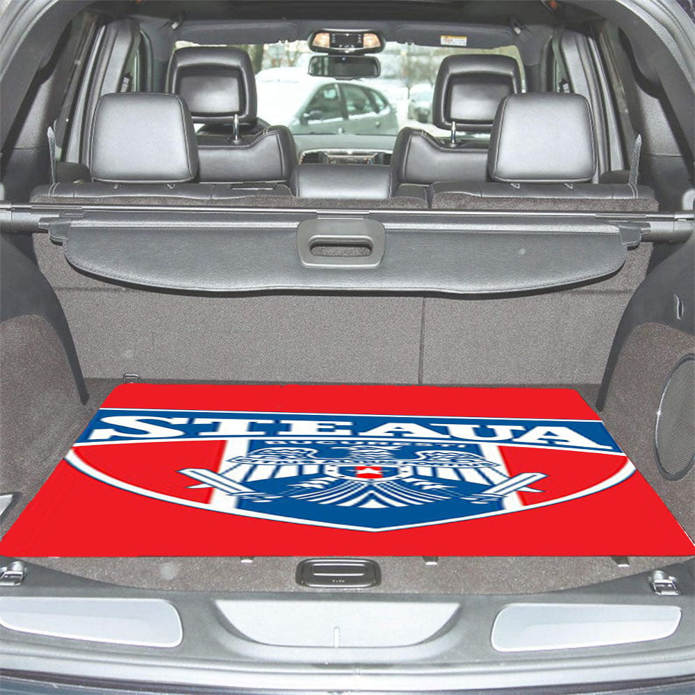 Rugby Steaua Logo Red Car Trunk Mat Non Slip