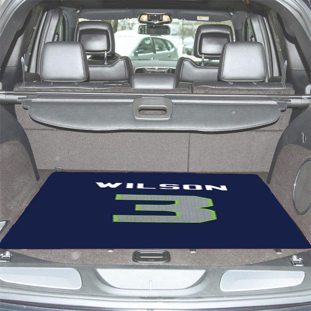 Russell Wilson Jersey Design Car Trunk Mat Non Slip