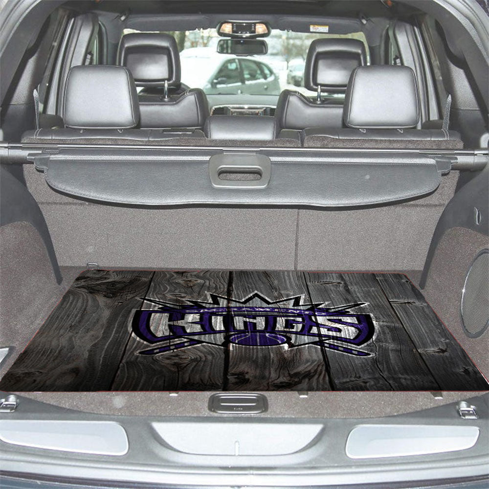 Sacramento Kings Nba Wood Wallpaper Car Trunk Mat Non Slip