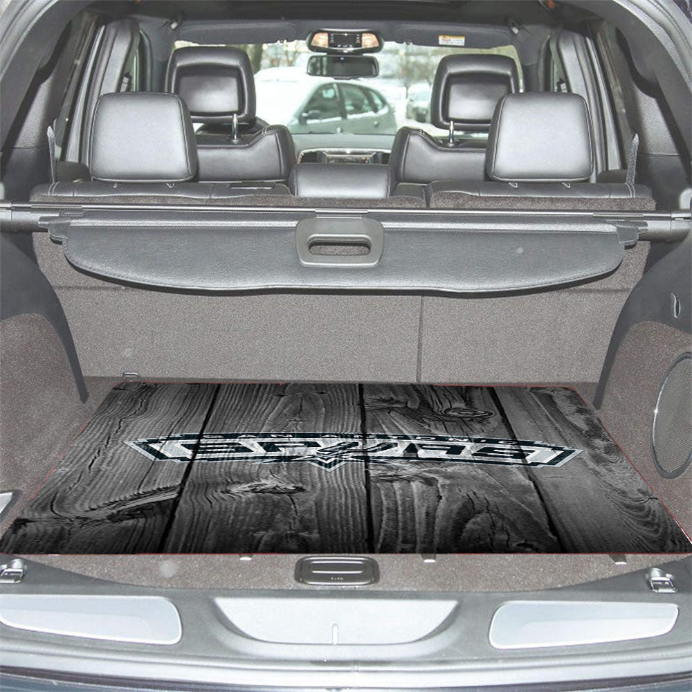 San Antonio Spurs Nba Logo Dark Wood Wallpaper Car Trunk Mat Non Slip