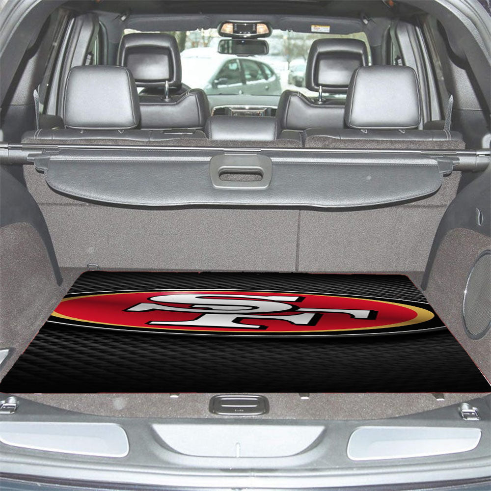 San Francisco 49Ers Black Carbon Fiber Logo Car Trunk Mat Non Slip