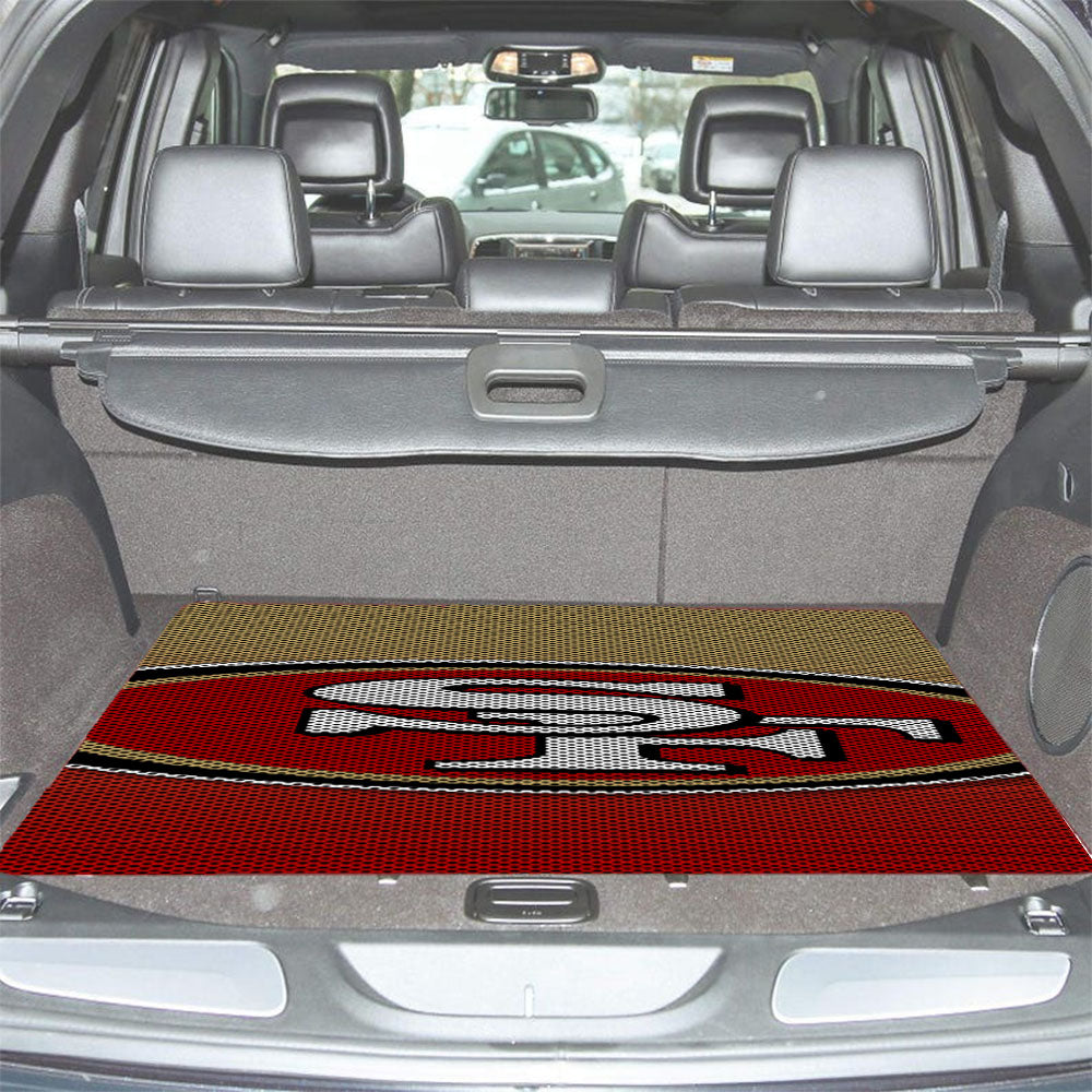 San Francisco 49Ers Carbon Fiber Logo Car Trunk Mat Non Slip
