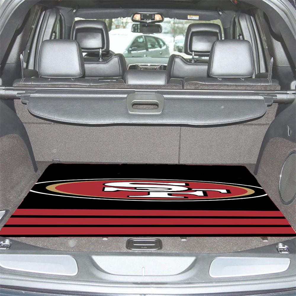 San Francisco 49Ers Red Stripe Car Trunk Mat Non Slip