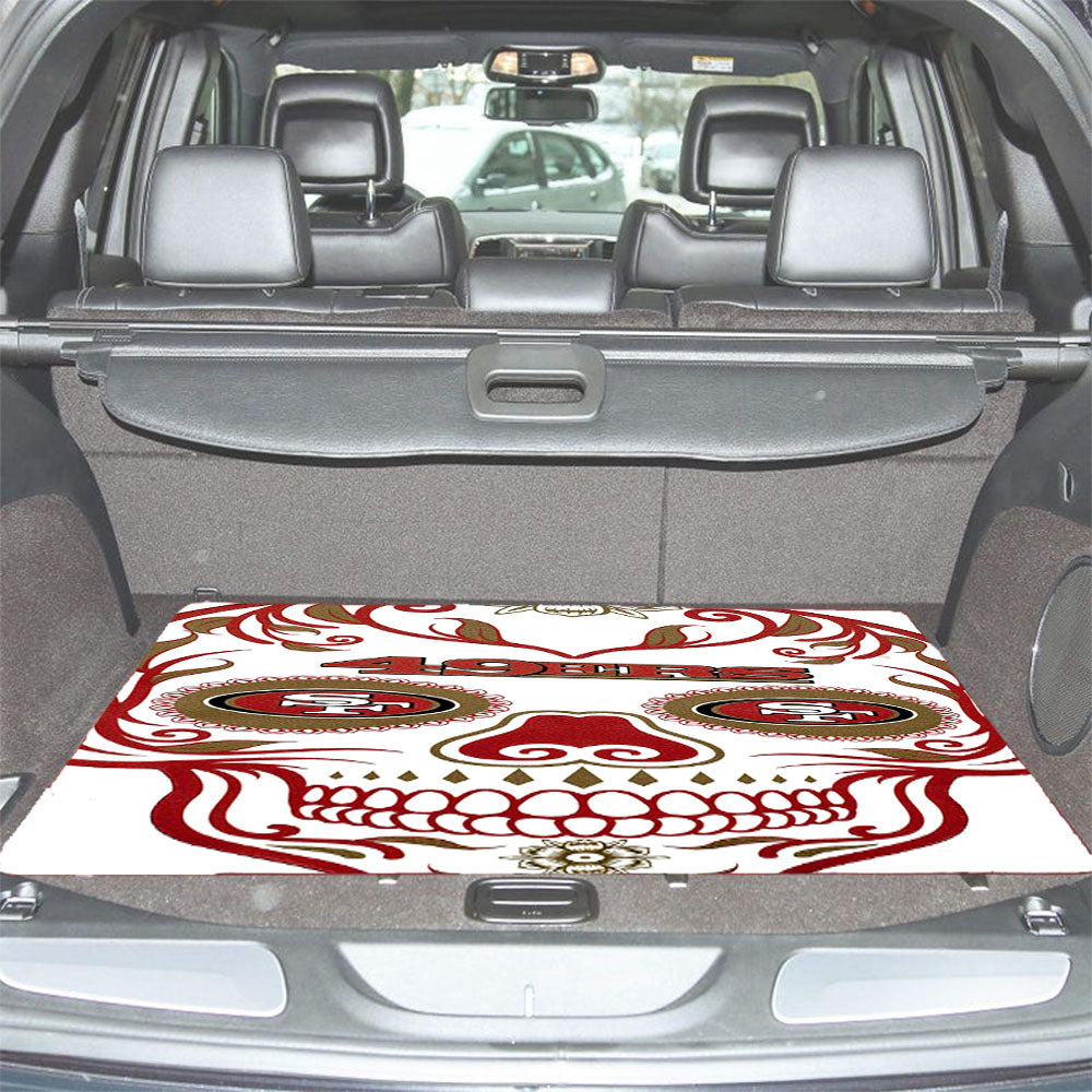 San Francisco 49Ers Skull Car Trunk Mat Non Slip