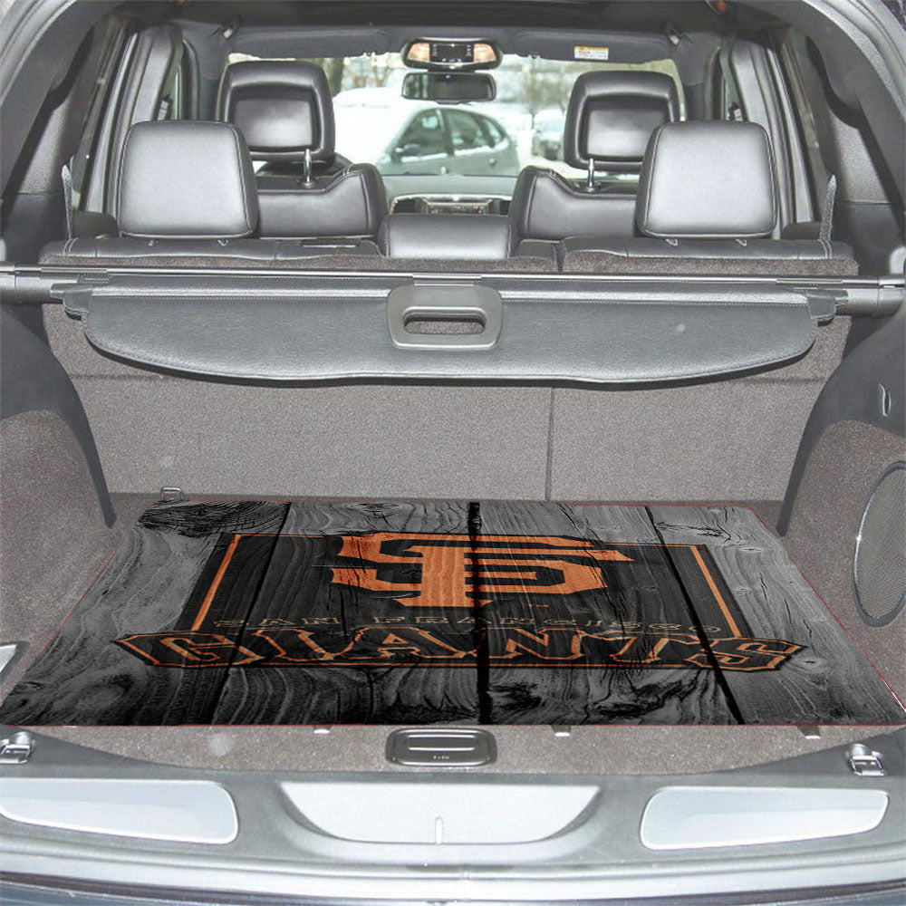 San Francisco Giants Logo Dark Wood Car Trunk Mat Non Slip