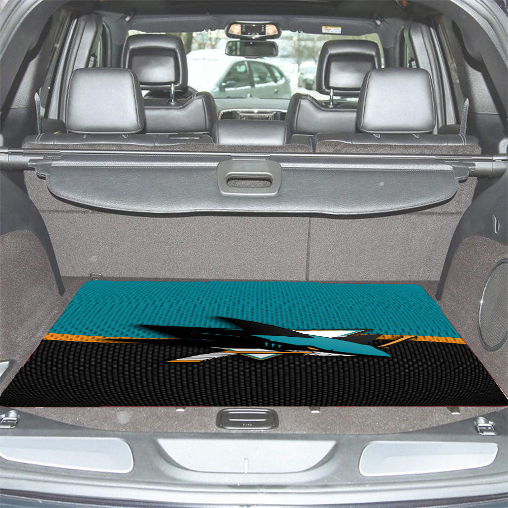 San Jose Sharks Logo Jersey Car Trunk Mat Non Slip