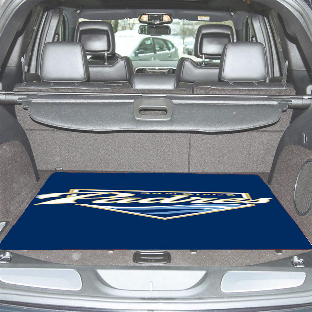 Sandiego Padres Baseball Logo Blue Car Trunk Mat Non Slip