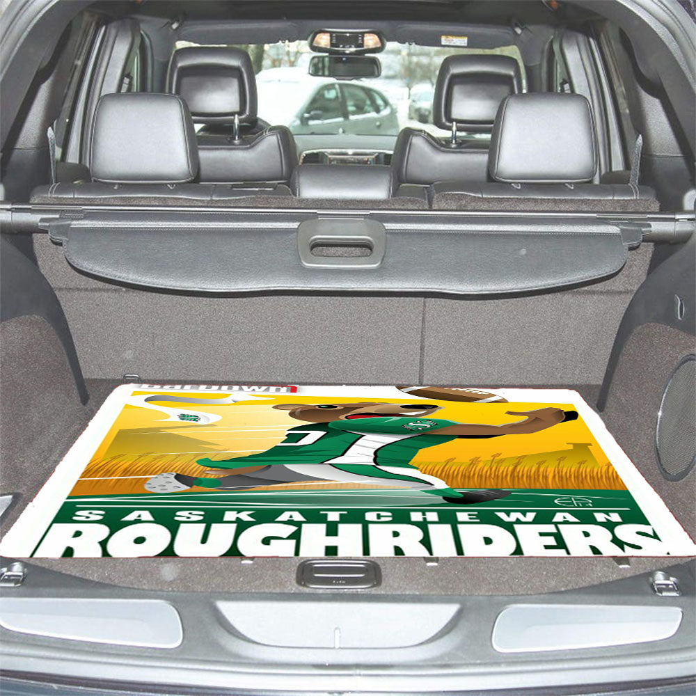 Saskatchewan Roughriders Car Trunk Mat Non Slip